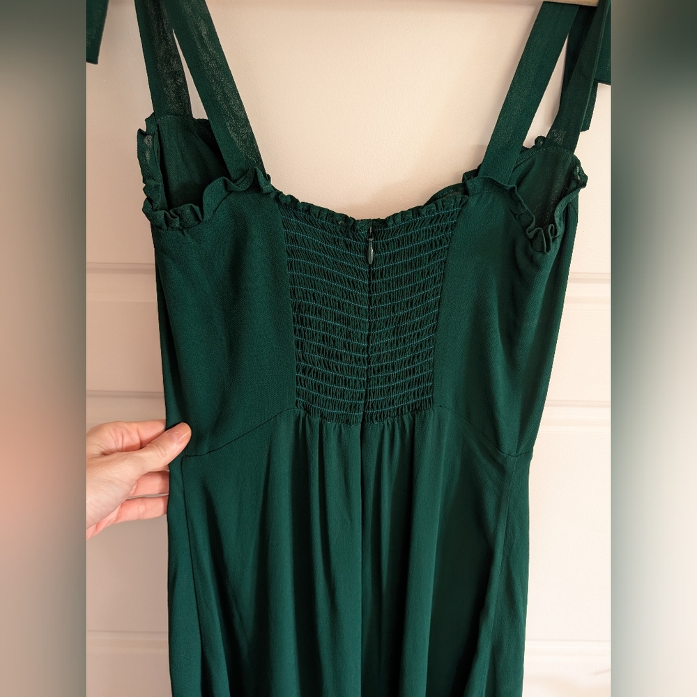 Reformation Nikita Emerald Green Dress Size 0 - Picture 9 of 12
